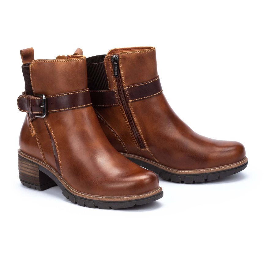 Women's Pikolinos SAN SEBASTIAN Ankle Boots Brown | NZ U8Q39A0